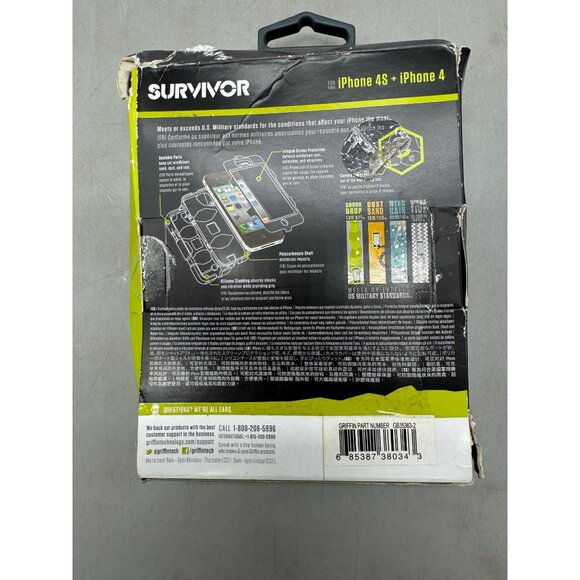 Griffin Survivor Case For iPhone 4S & iPhone 4 purple READ - Picture 6 of 7